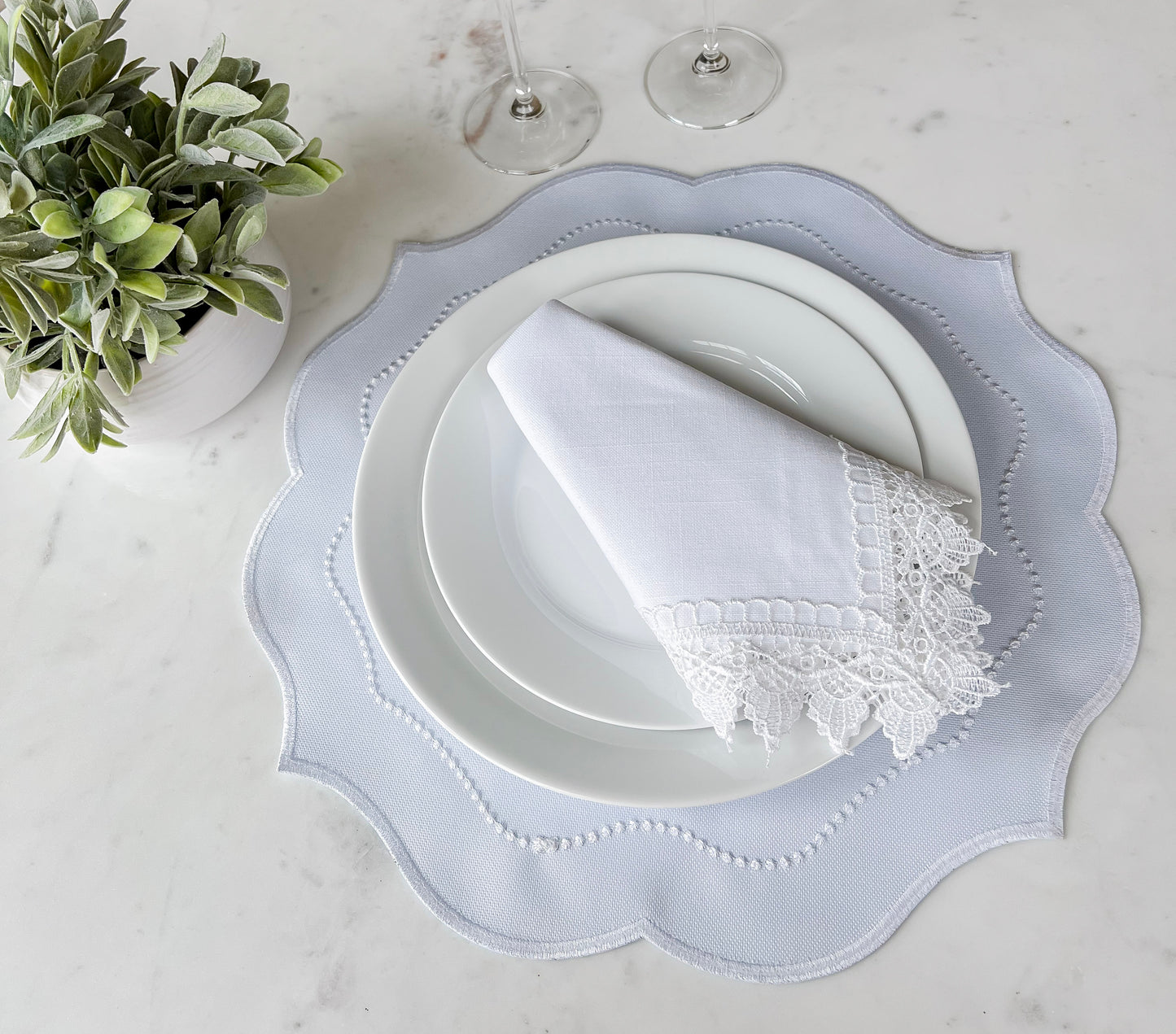 White Placemat