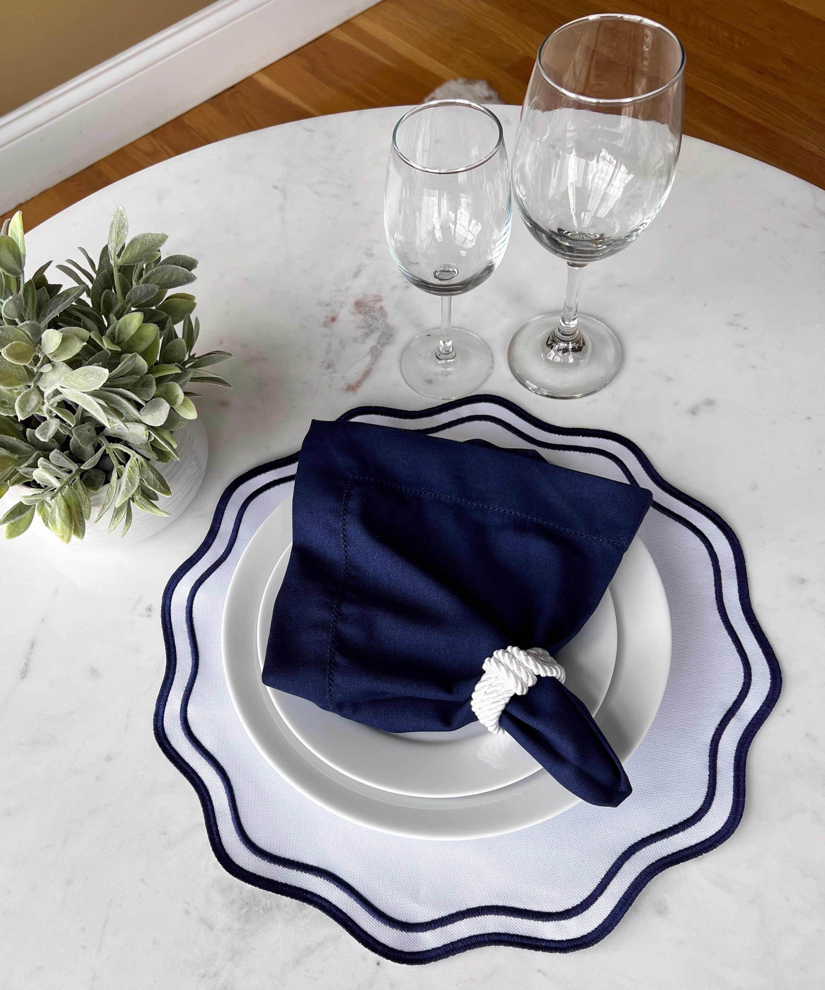 Navy Blue Placemat Blessed Home USA