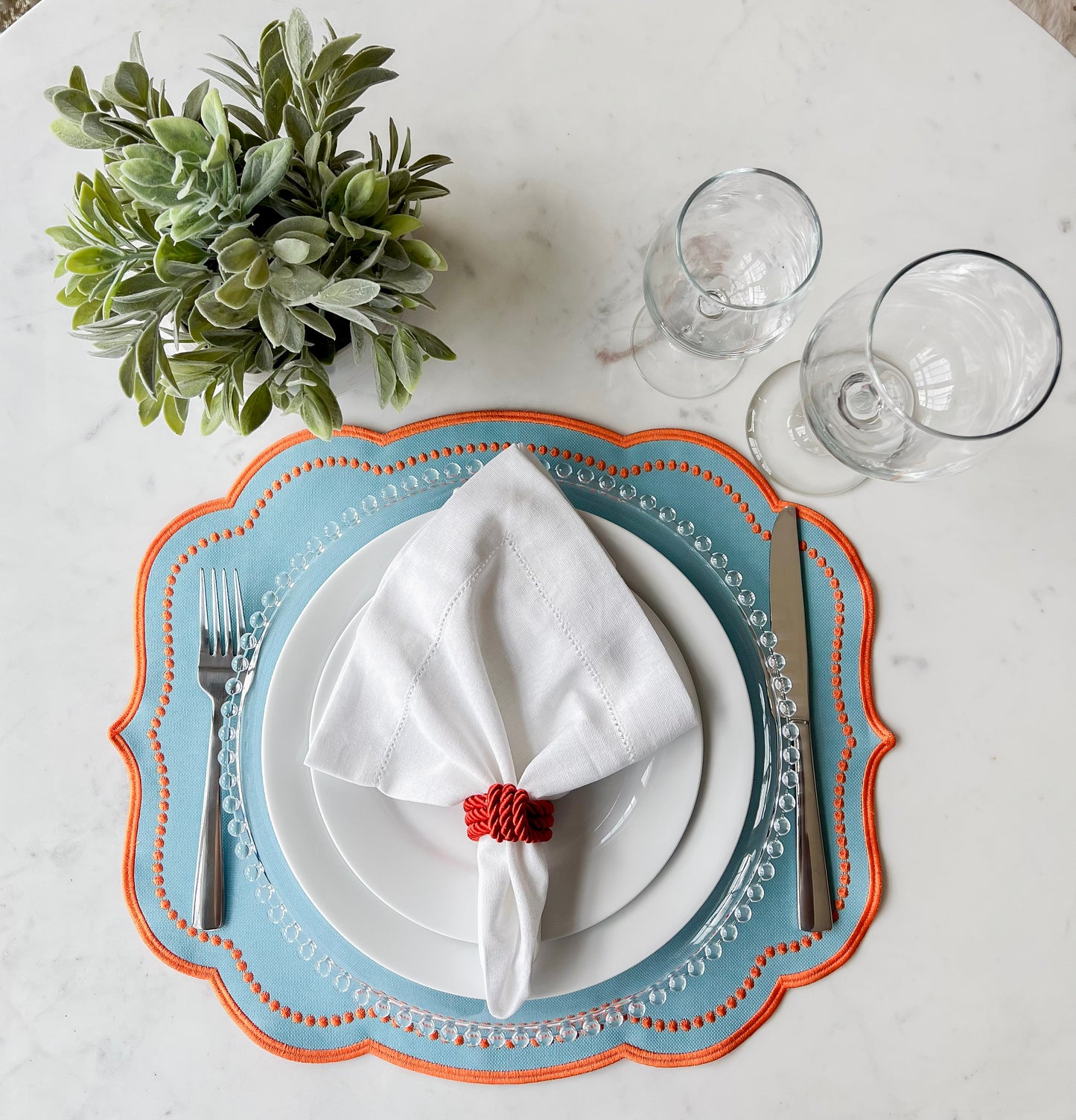 Double side Pink and Blue Placemat