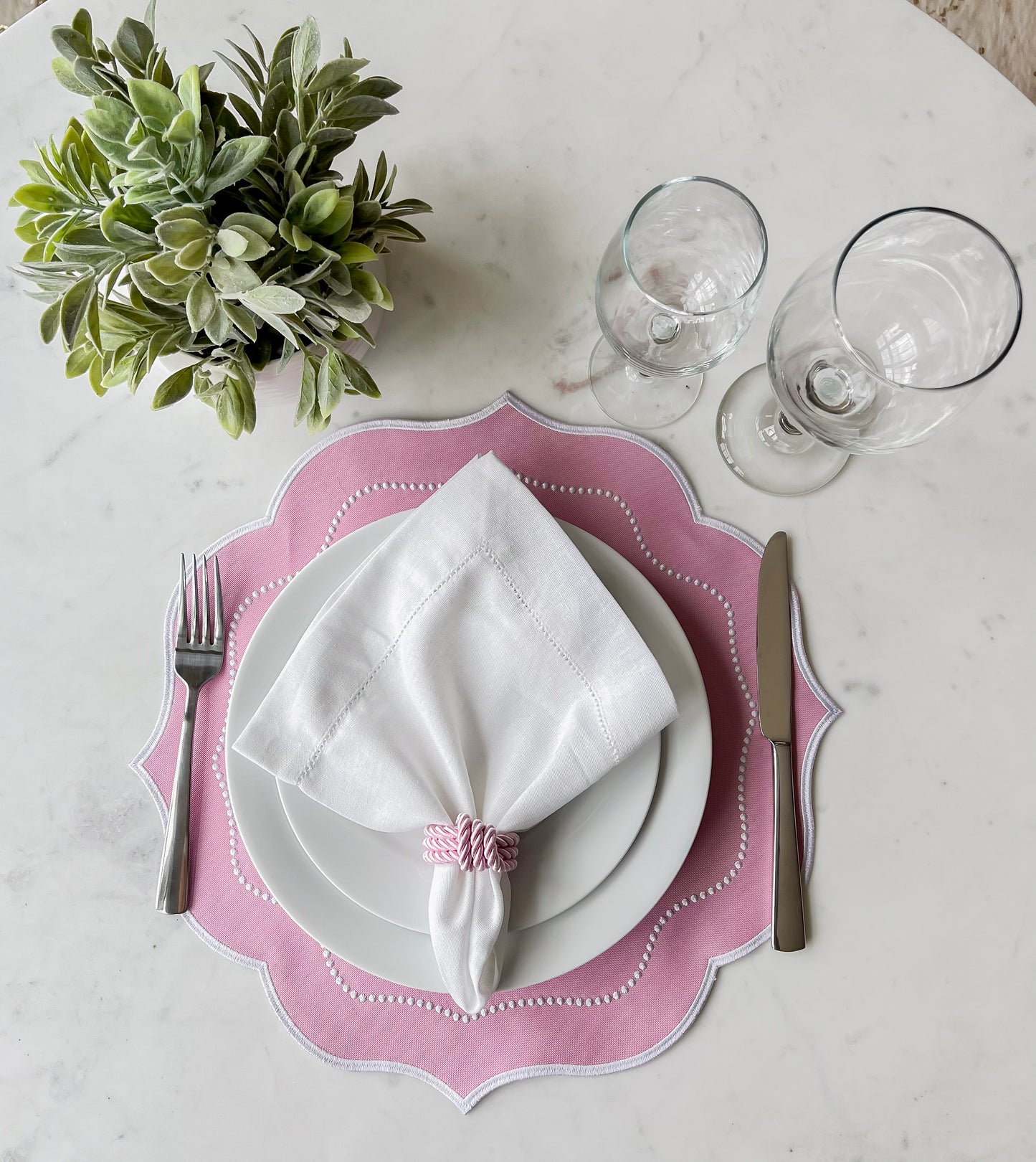 Double side Pink and Green Placemat