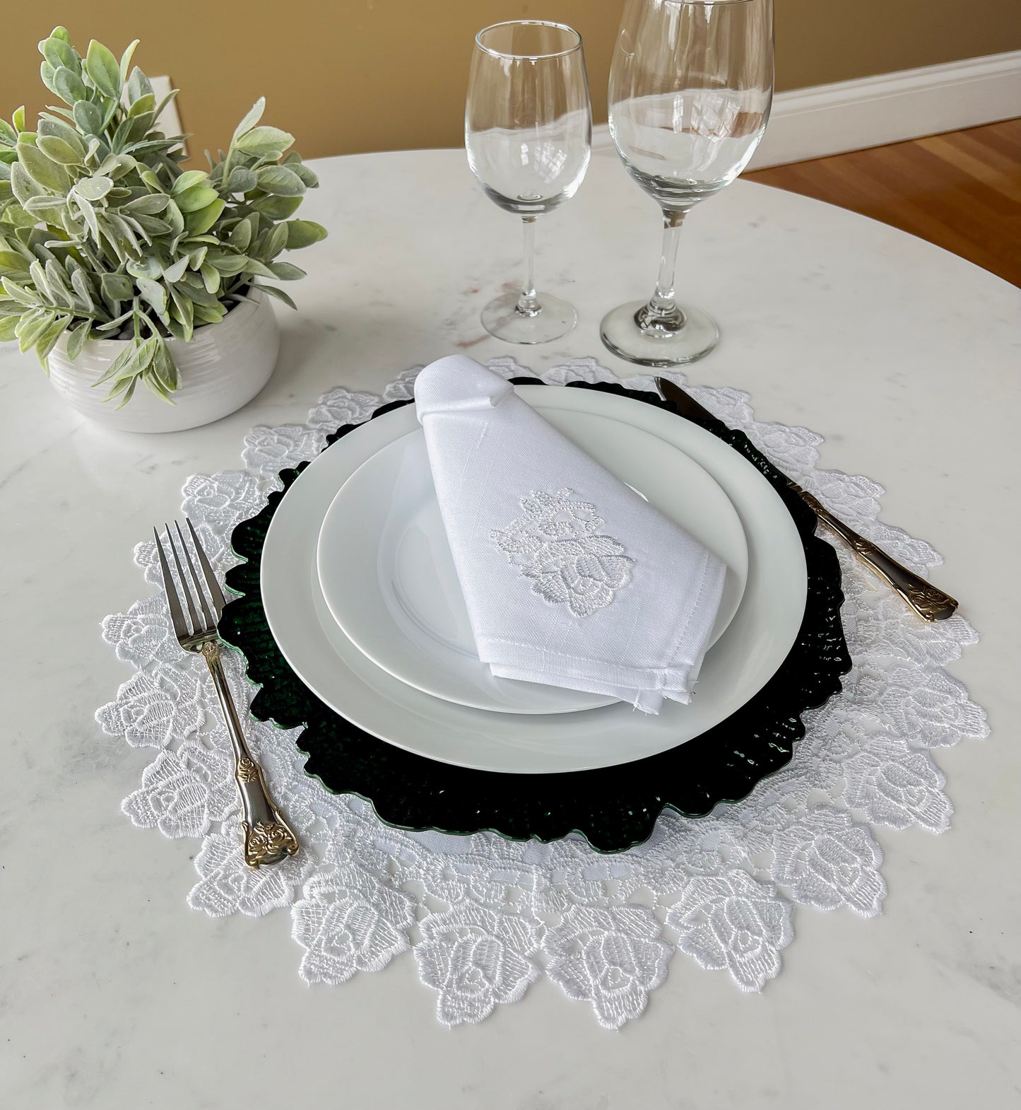 White Placemat