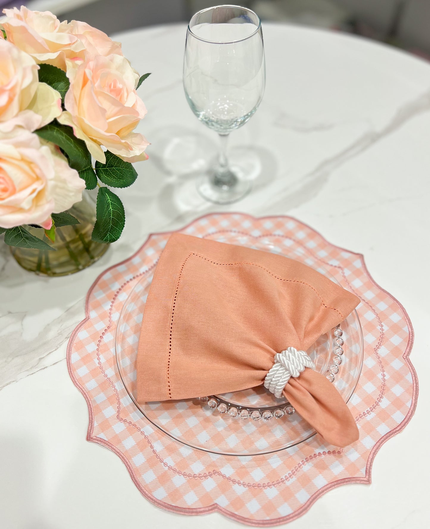 Double side Peach and White