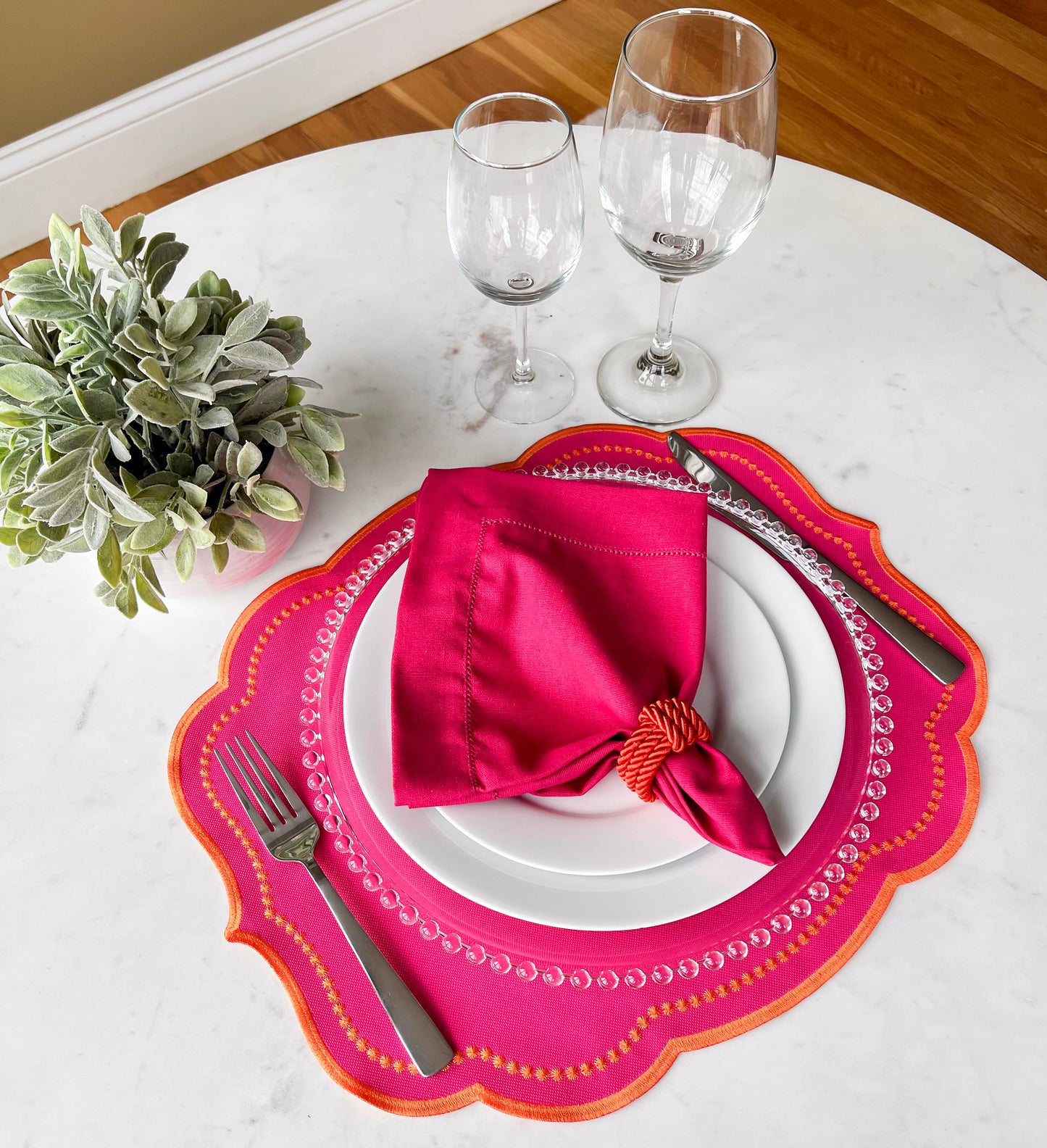 Double side Pink and Blue Placemat