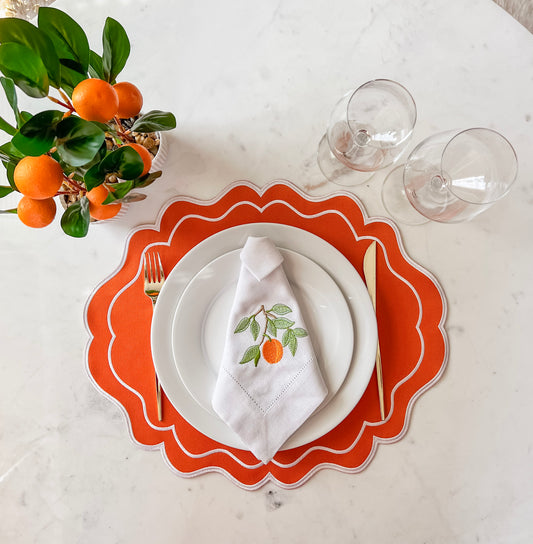 Double side Green and Orange placemat