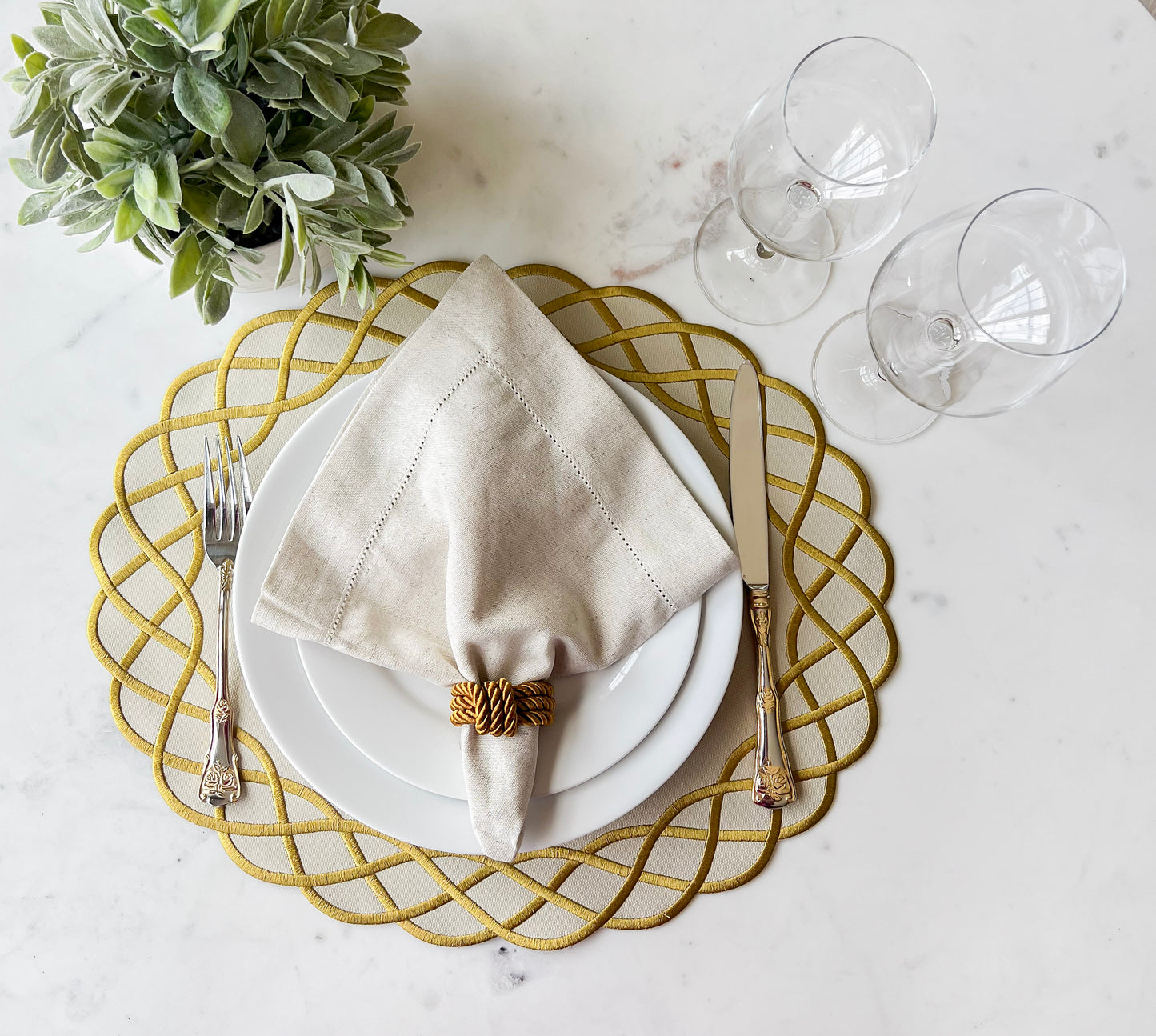 Double side Green and Beige Placemat