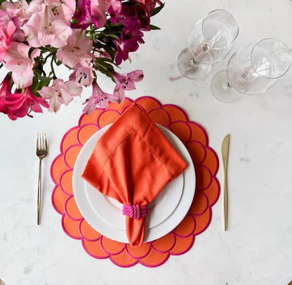 Double side Orange and Pink Placemat