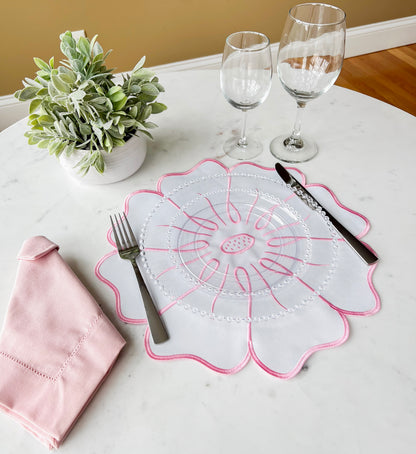 Pink & White Flower Placemat