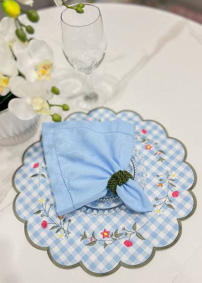 Plaid & Flowers Placemat