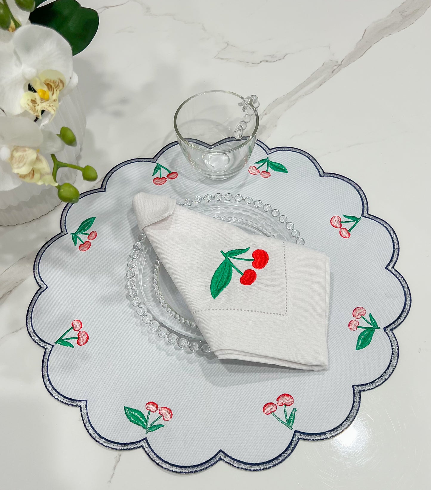 Double side Cherry placemat