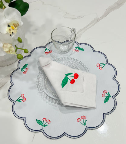 Double side Cherry placemat