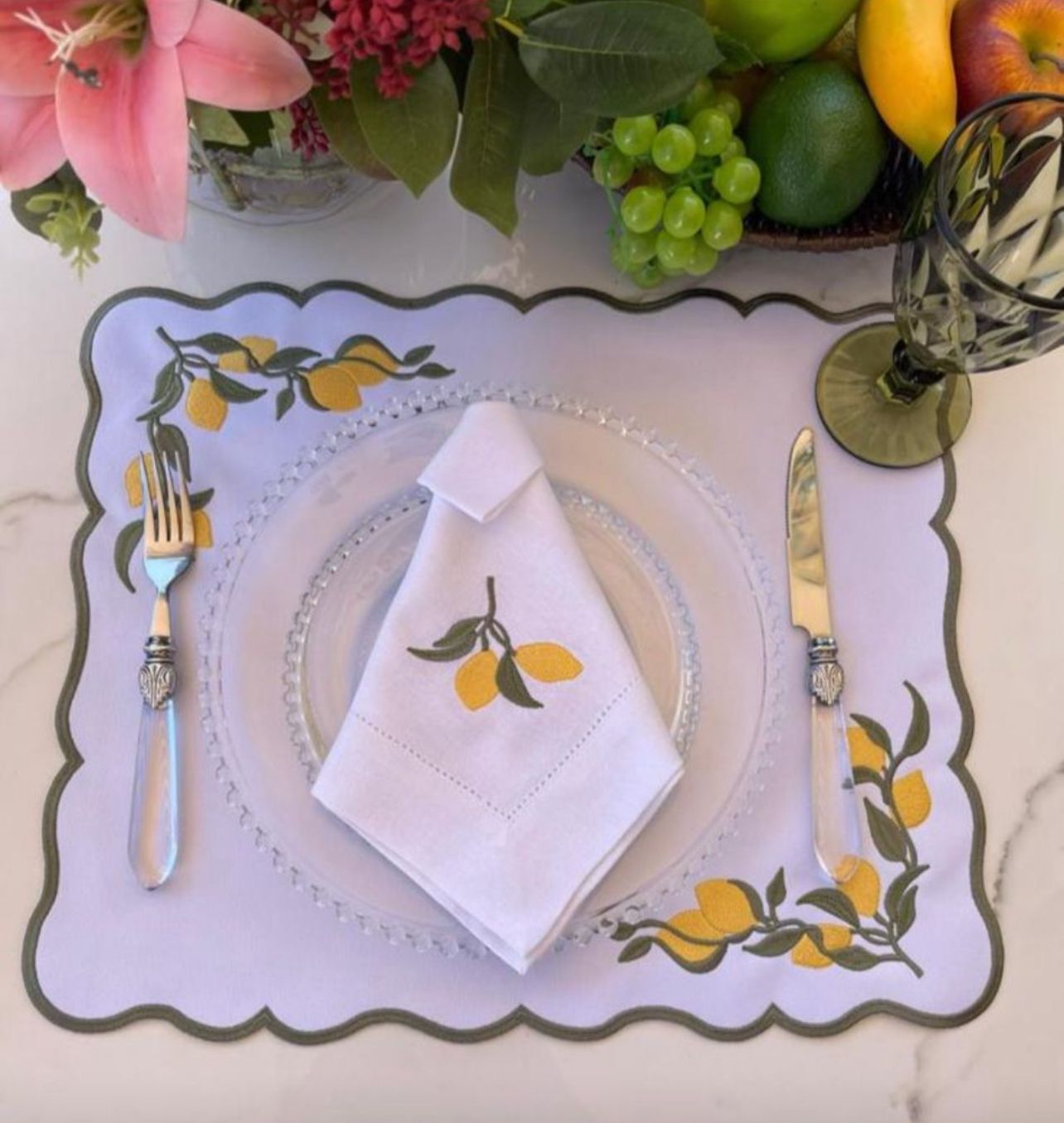 Linen Napkin Embroidery