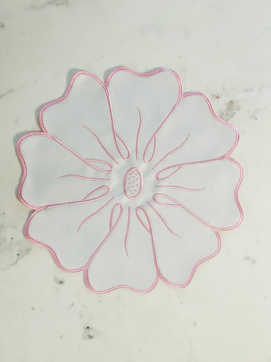 Pink & White Flower Placemat